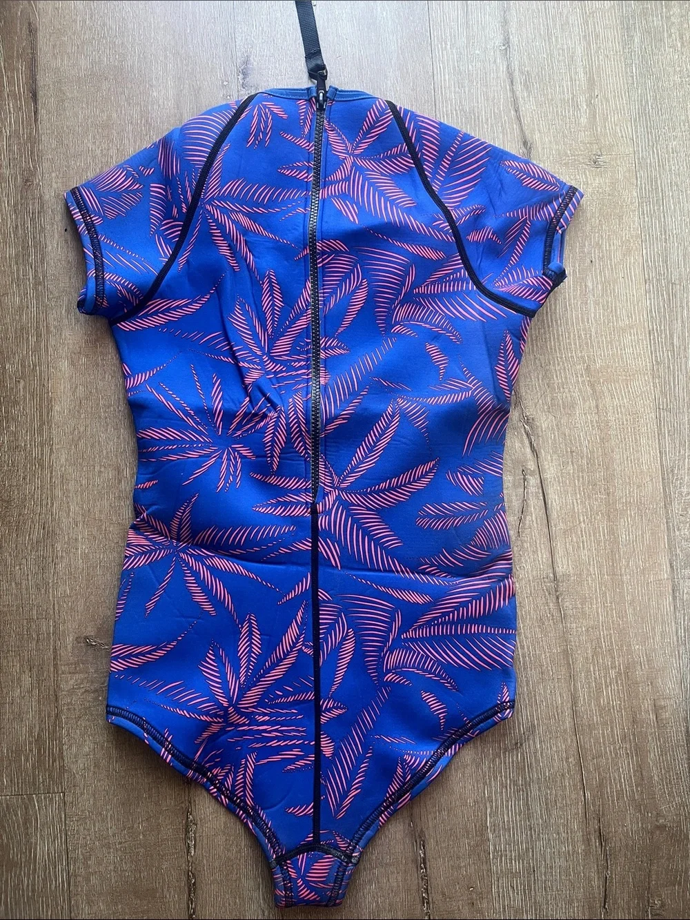 Roxy Blue palm leaves short sleeve springsuit - Picture 4 of 5